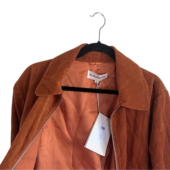 AlexaChung Burnt Orange Milne Corduroy Bomber Jacket Alexa Chung NWT Size US 10 - Picture 4 of 9
